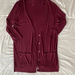 American Eagle, Soft & Sexy, Burgundy Cardigan, size medium